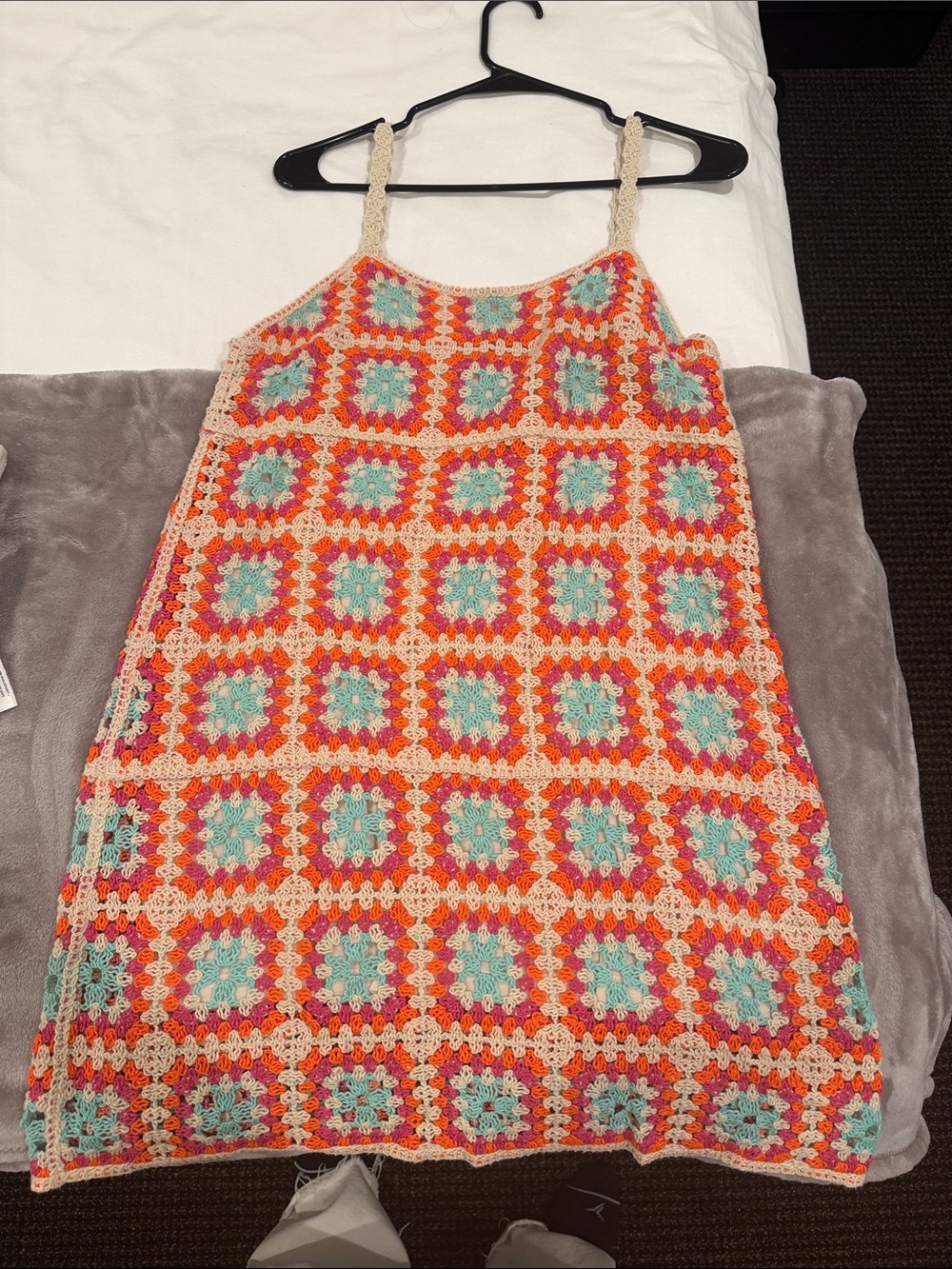 Crochet mini dress